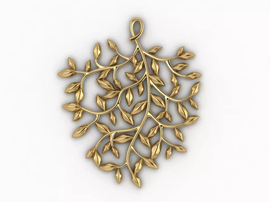 Branch pendant 3D model 3D print model_0