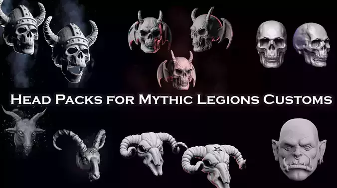 Head Packs for Mythic Legions Customs 3D print model