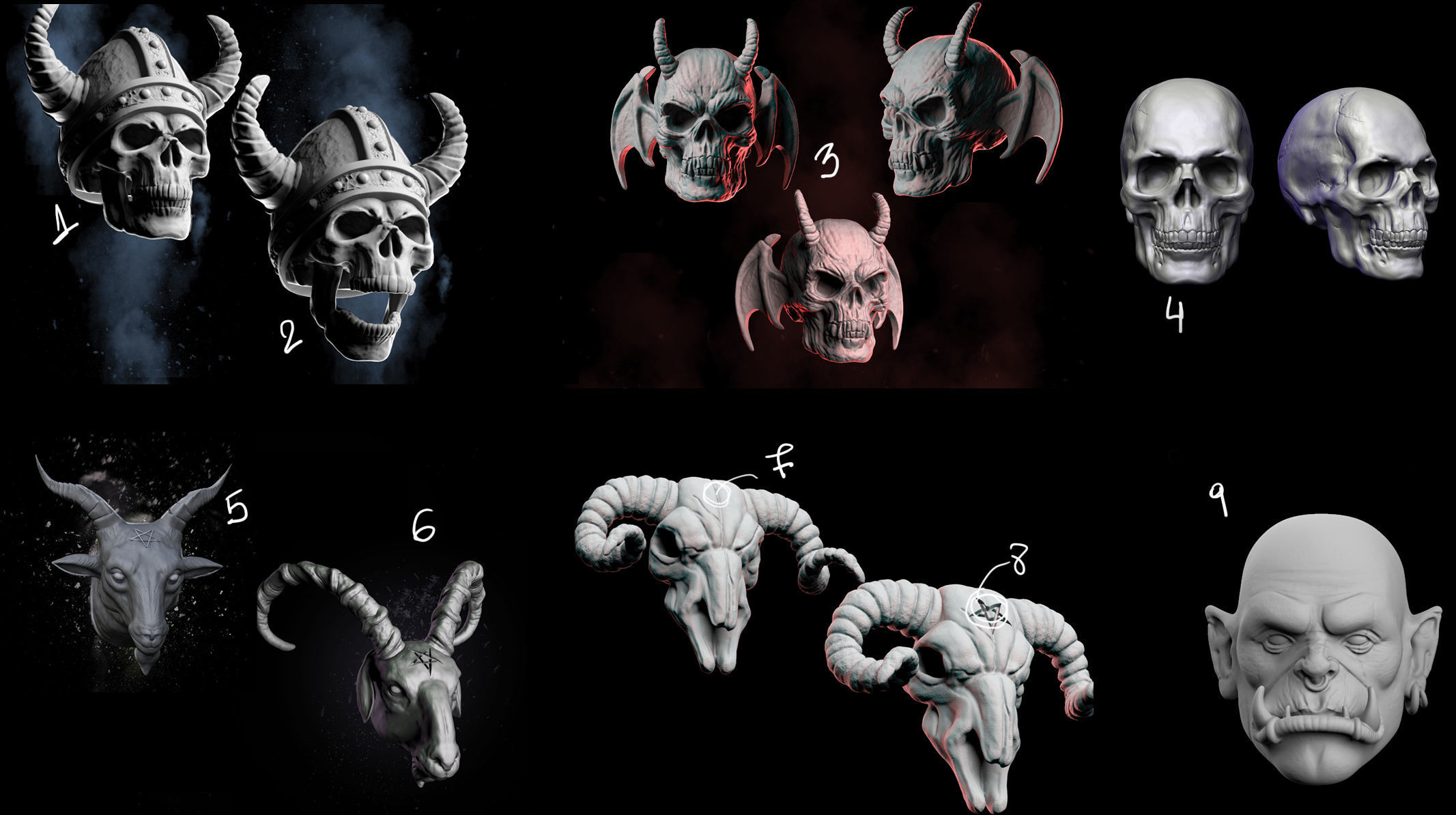 Head Packs for Mythic Legions Customs 3D print model_1