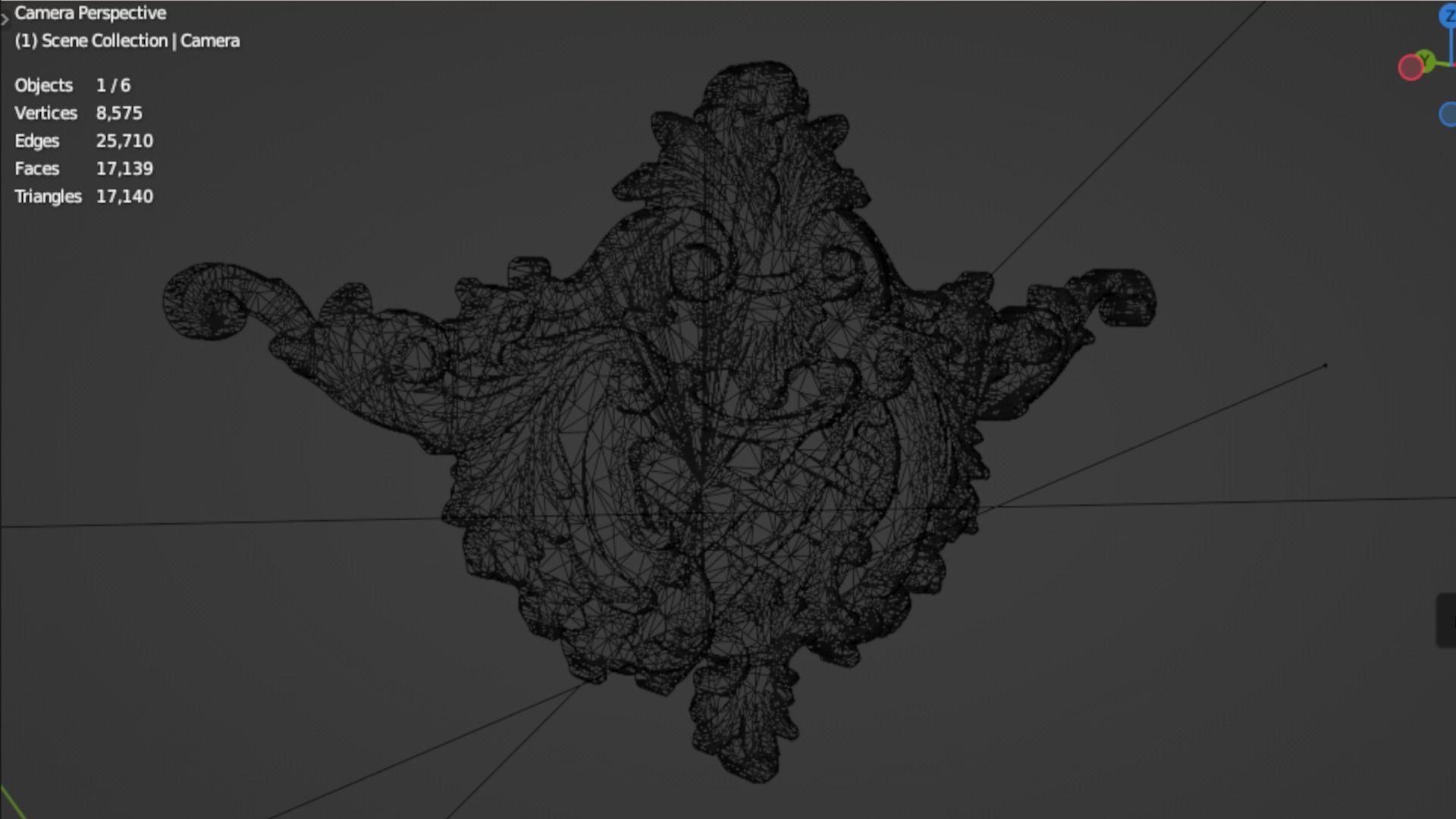 Classic decor ornament 89 3D model_6