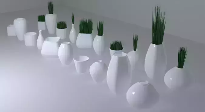 White Ceramic Pots Collection