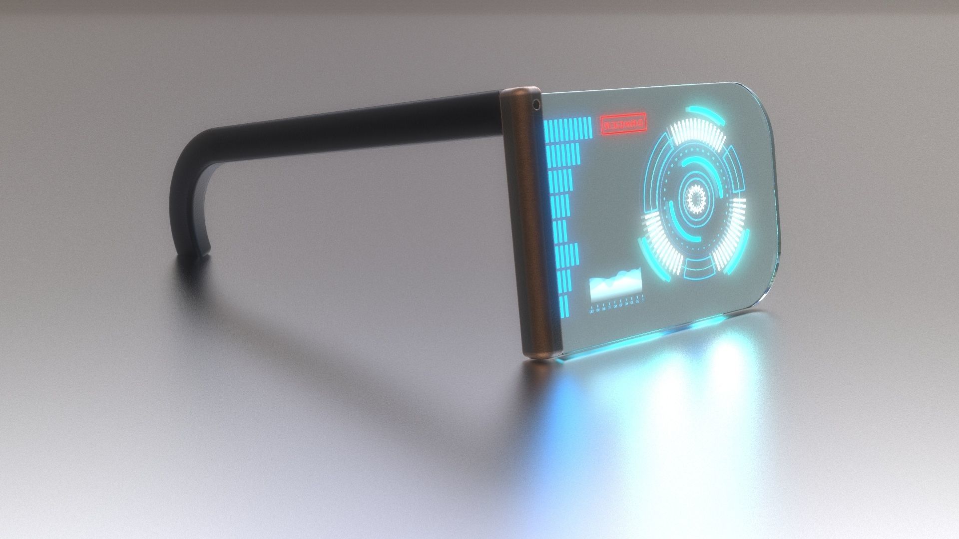Sci-fi Monocle Glasses 3D model_1