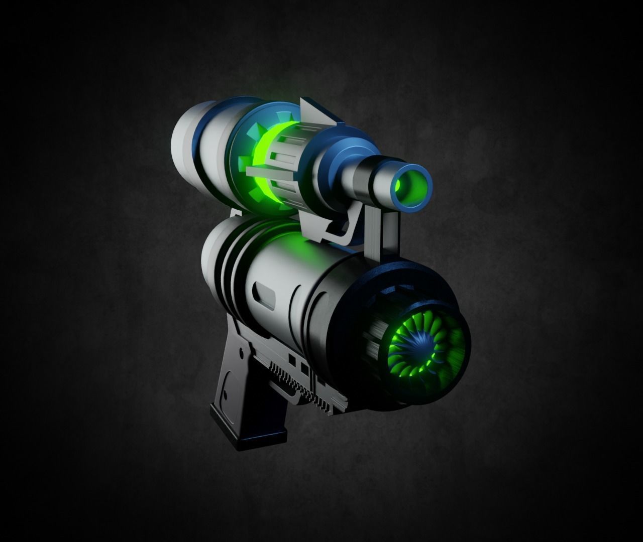 Scifi Gun 3D model_2