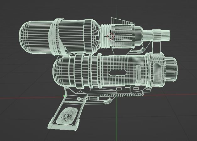 Scifi Gun 3D model_4