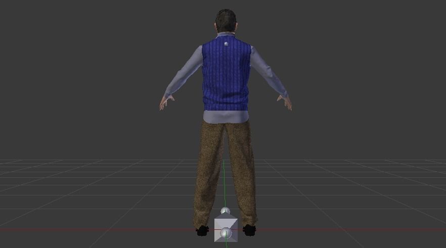Male in Casual Clothes 02 Low-poly 3D model_10