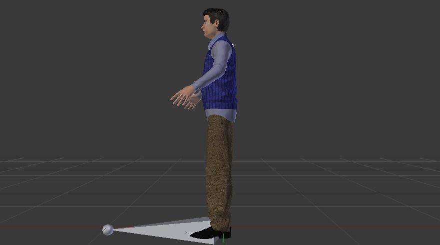 Male in Casual Clothes 02 Low-poly 3D model_11