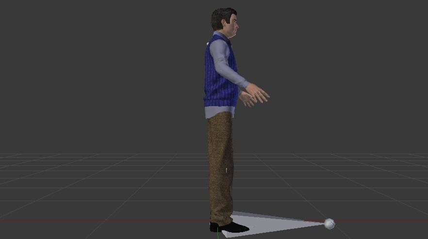 Male in Casual Clothes 02 Low-poly 3D model_9