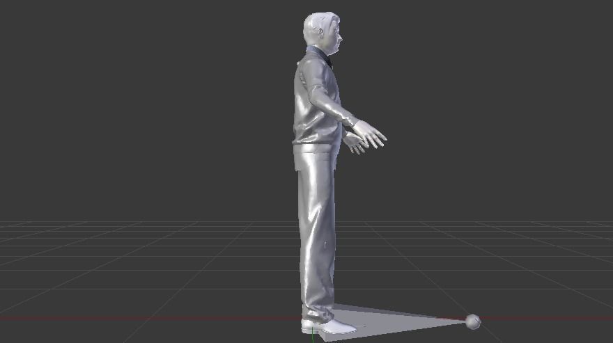 Male in Casual Clothes 02 Low-poly 3D model_13