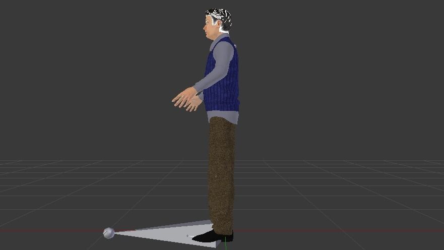 Male in Casual Clothes 02 Low-poly 3D model_7