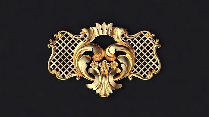 dekor golden ornament 3D model