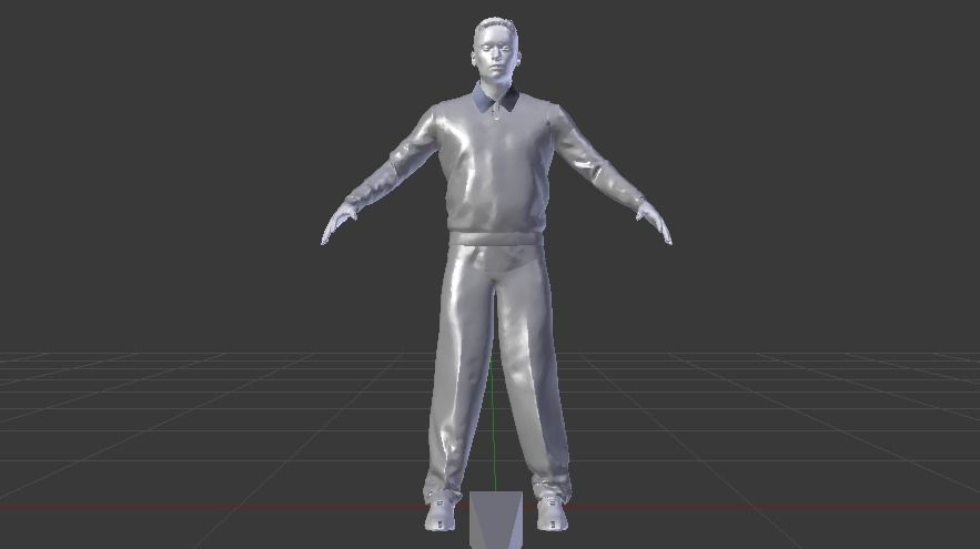 Male in Casual Clothes 04 Low-poly 3D model_12