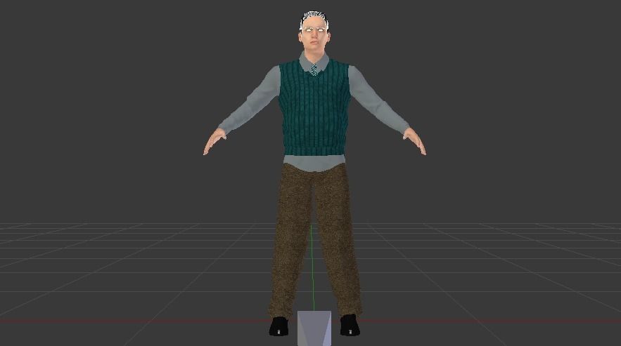 Male in Casual Clothes 04 Low-poly 3D model_4