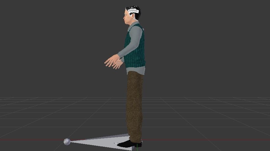 Male in Casual Clothes 04 Low-poly 3D model_7