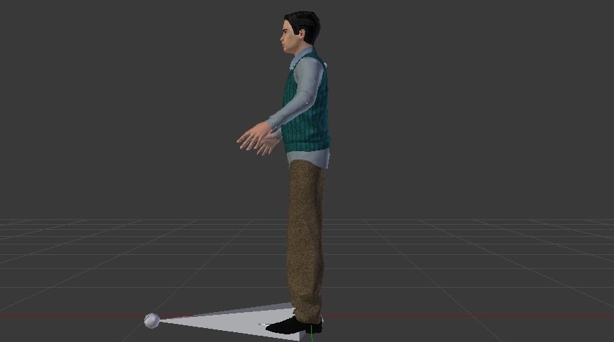 Male in Casual Clothes 04 Low-poly 3D model_11