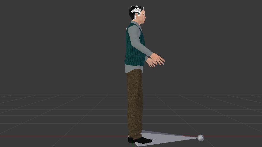 Male in Casual Clothes 04 Low-poly 3D model_5