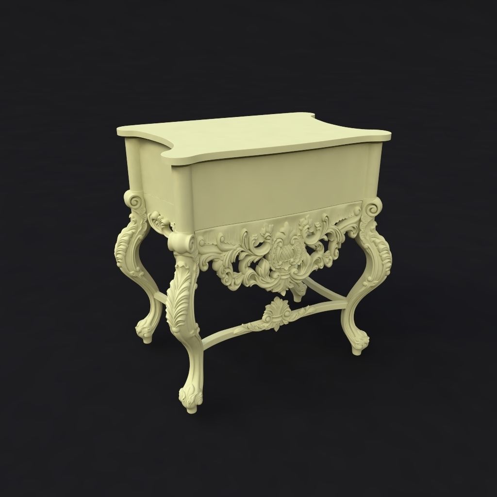 bedside table 3D model_1
