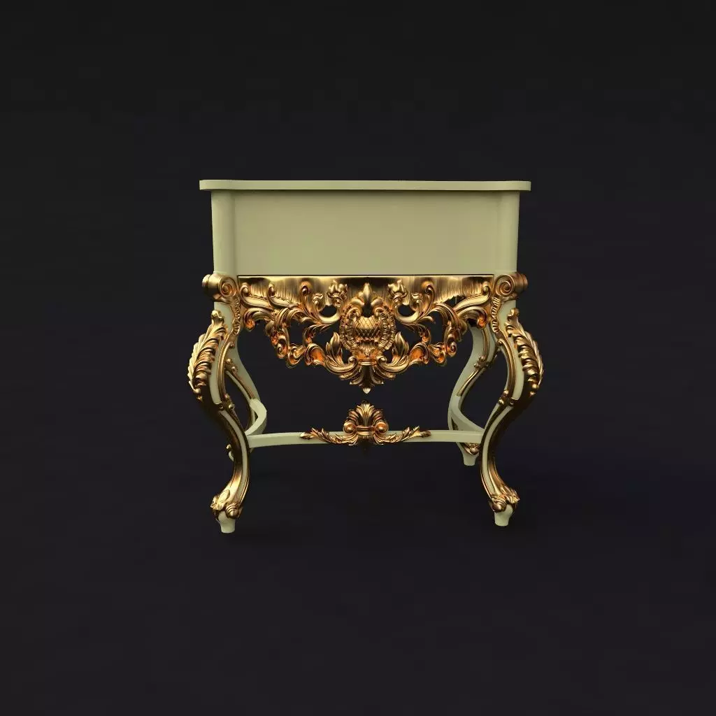 bedside table 3D model_0