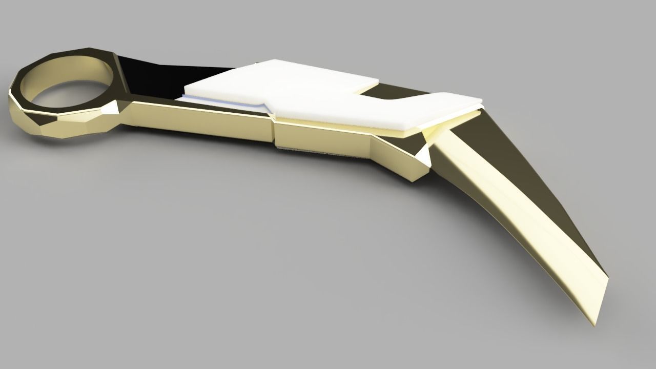 Valorant Prime Karambit 3D print model_5