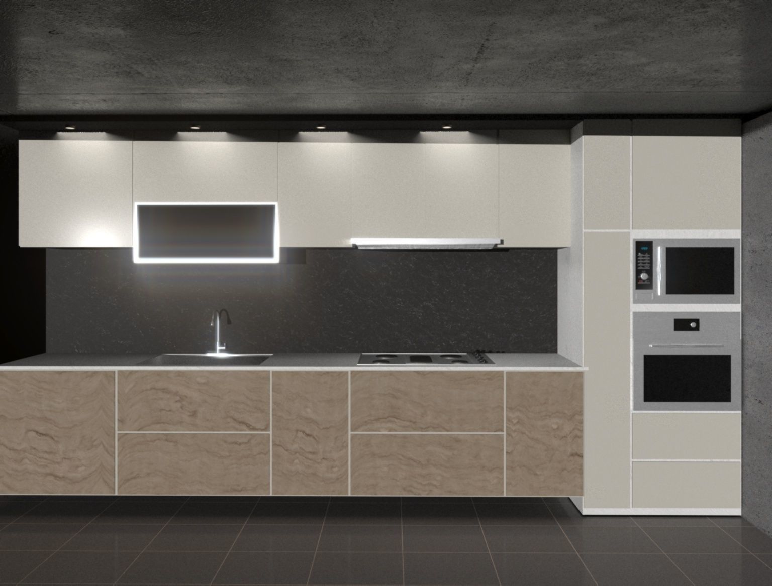 Modern Kitchen 3D model_1
