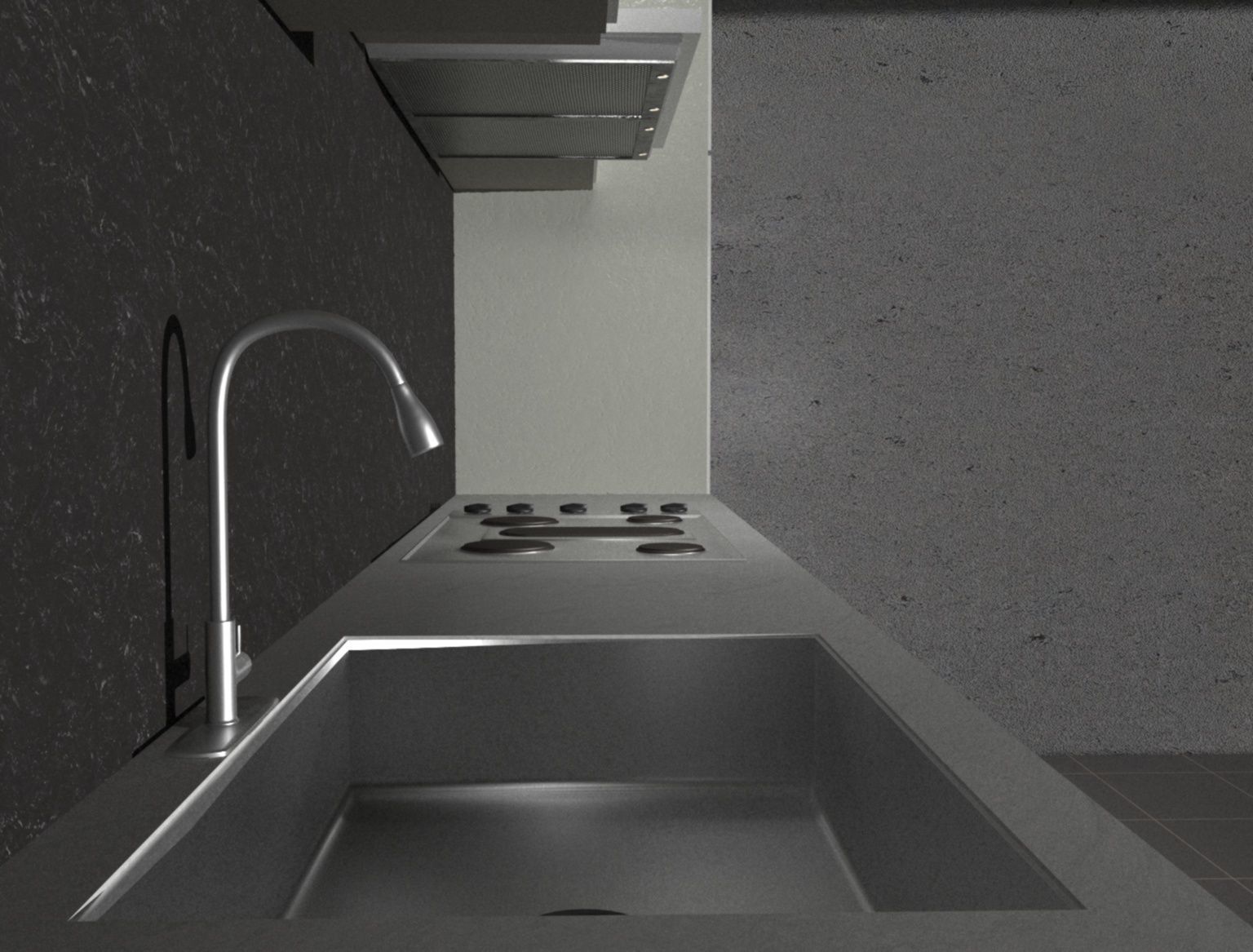 Modern Kitchen 3D model_4
