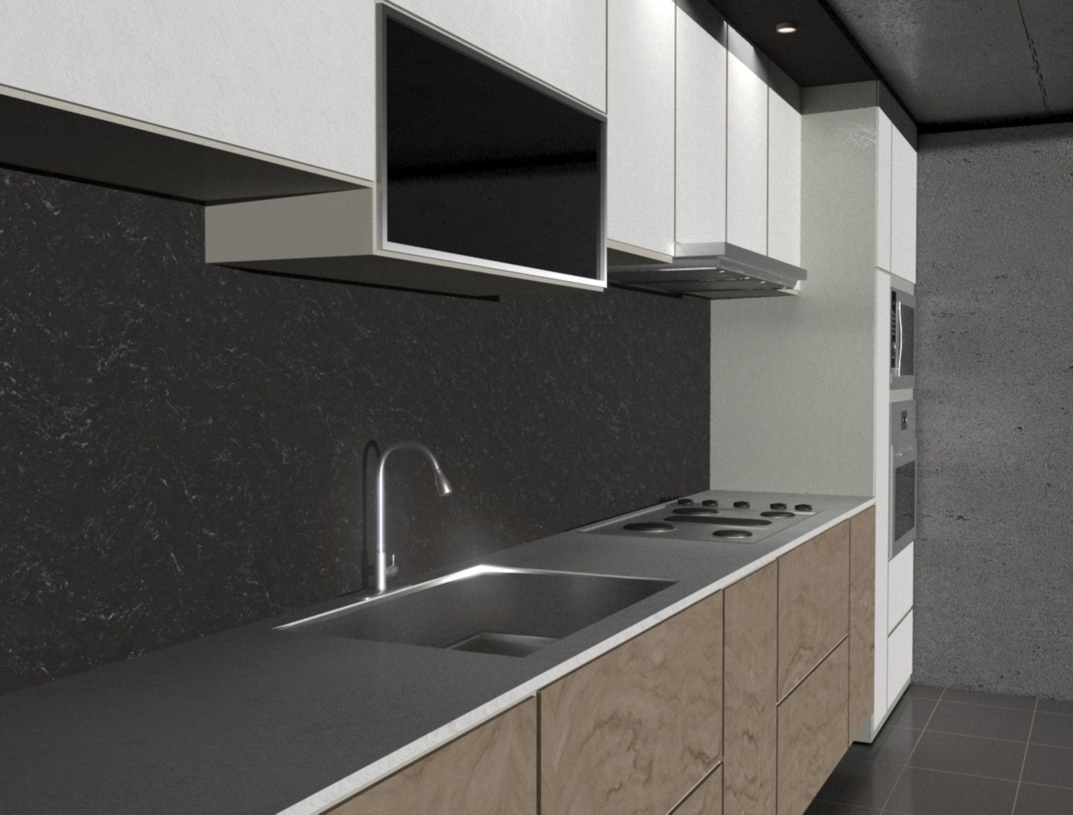 Modern Kitchen 3D model_3