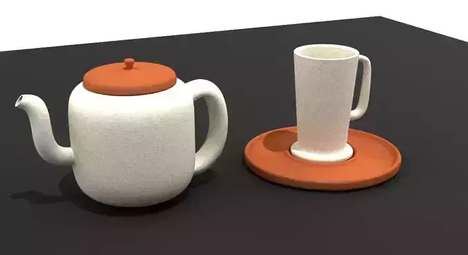 Teapot  And Tea Cup Model