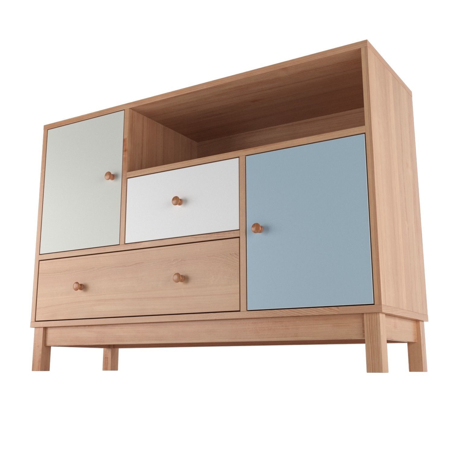 Chest of 4 drawers 3D model_1