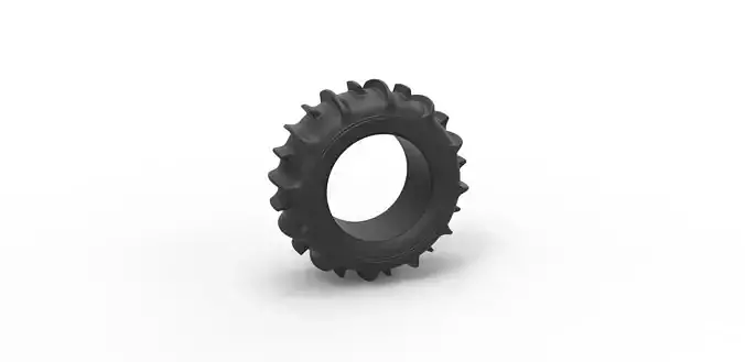 Dune buggy rear tire 2 Scale 1 to 10