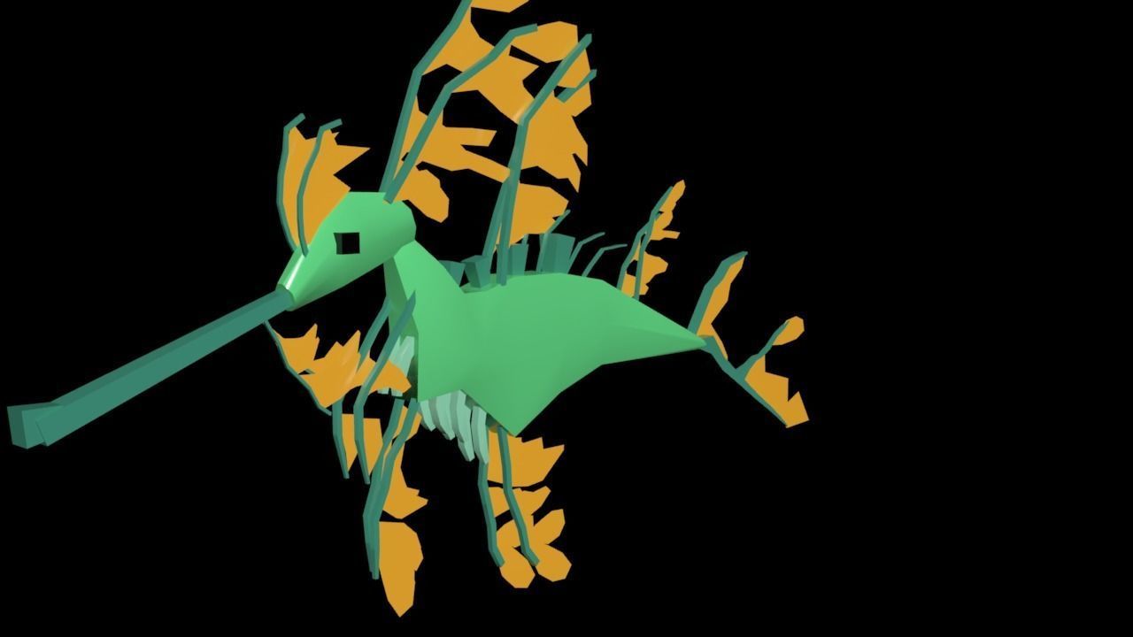 Leafy Sea Dragon model - generic species Low-poly 3D model_1