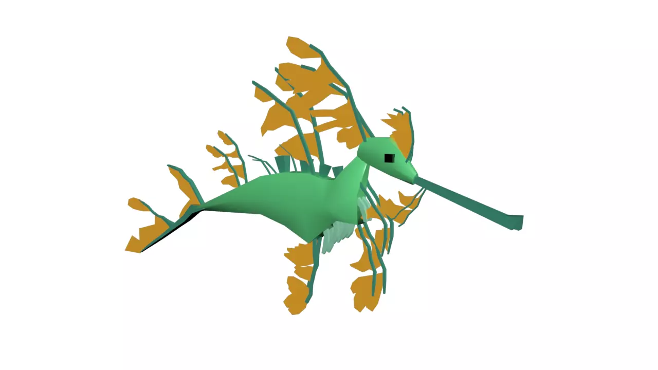 Leafy Sea Dragon model - generic species Low-poly 3D model_0