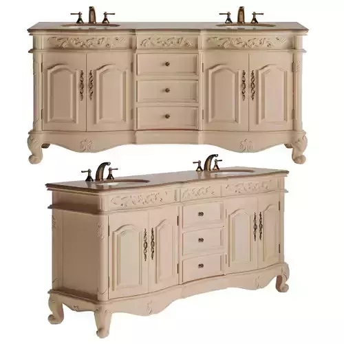 Svetlana 72 Double Sink Cabinet Bathroom Vanity