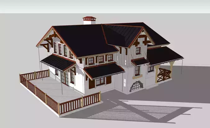 Hard chalet style house