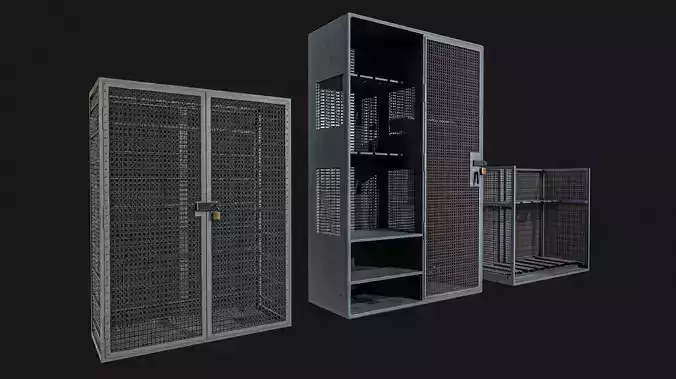 Military Locker and Gun Storage  Pack Low-poly 3D model