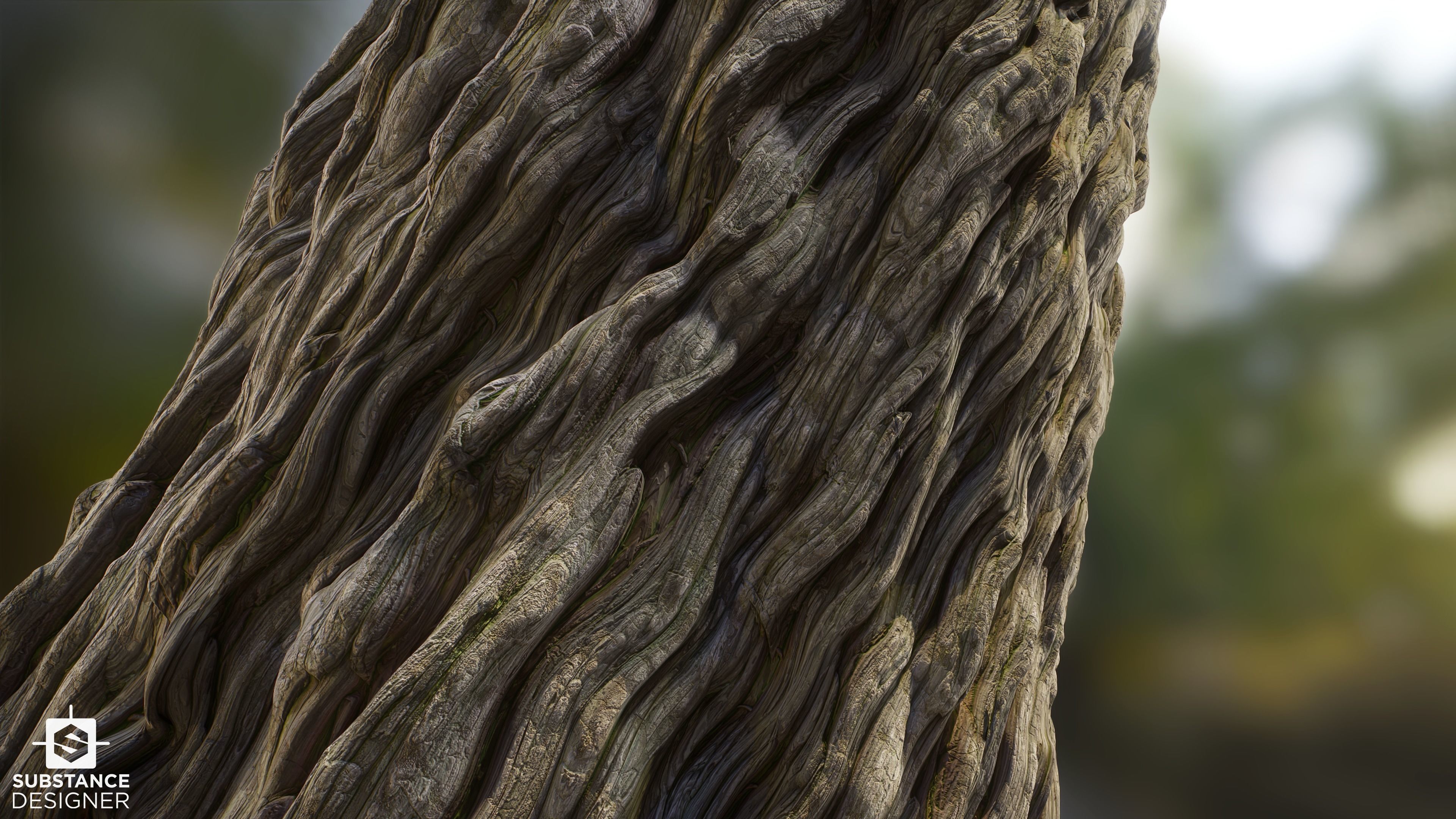 Fantasy Tree Bark Silver - Substance Designer Texture_2