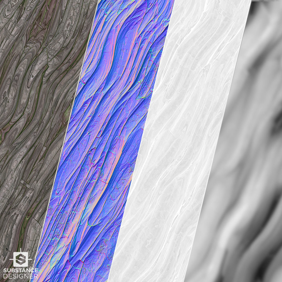 Fantasy Tree Bark Silver - Substance Designer Texture_3