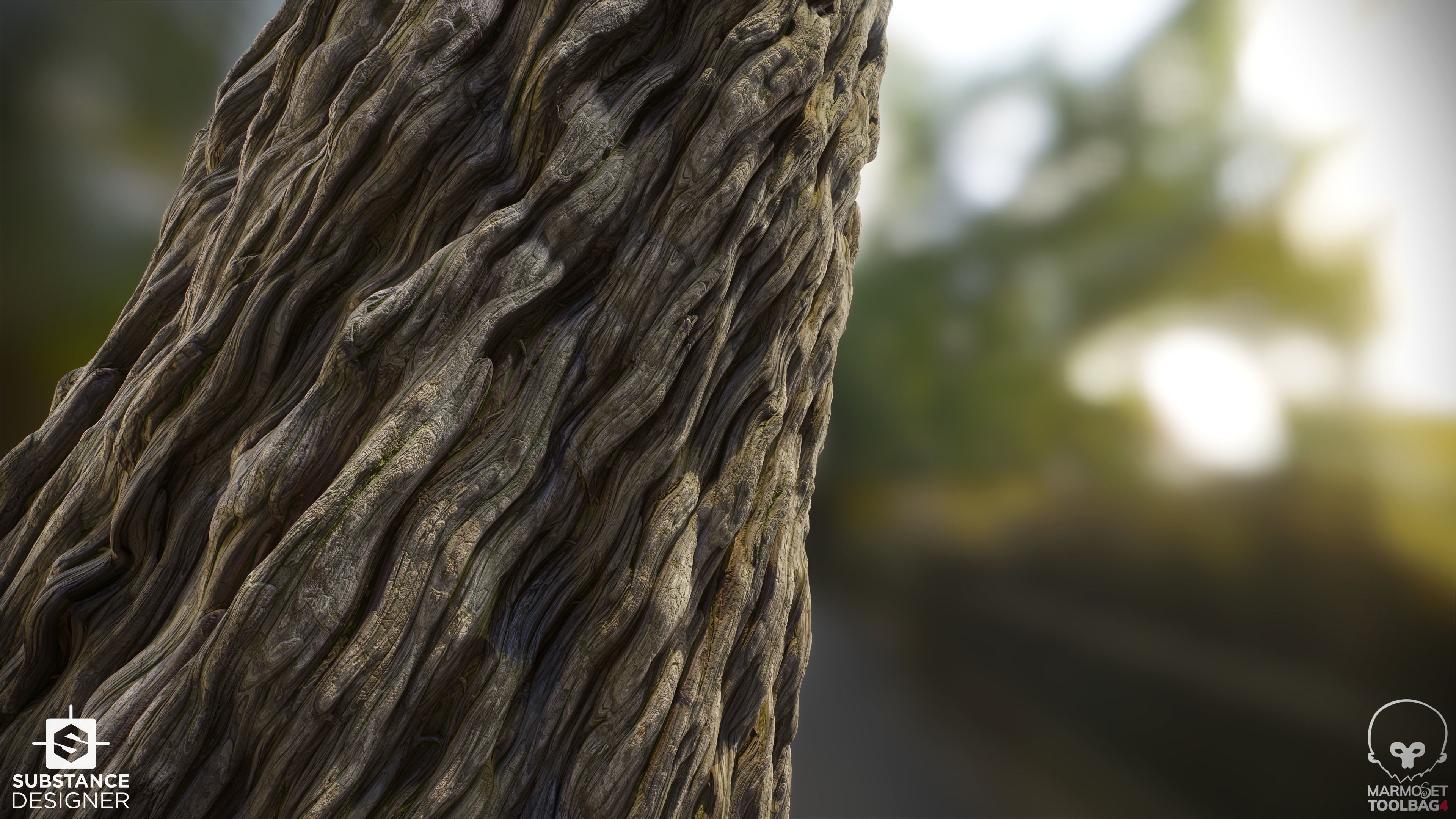 Fantasy Tree Bark Silver - Substance Designer Texture_1