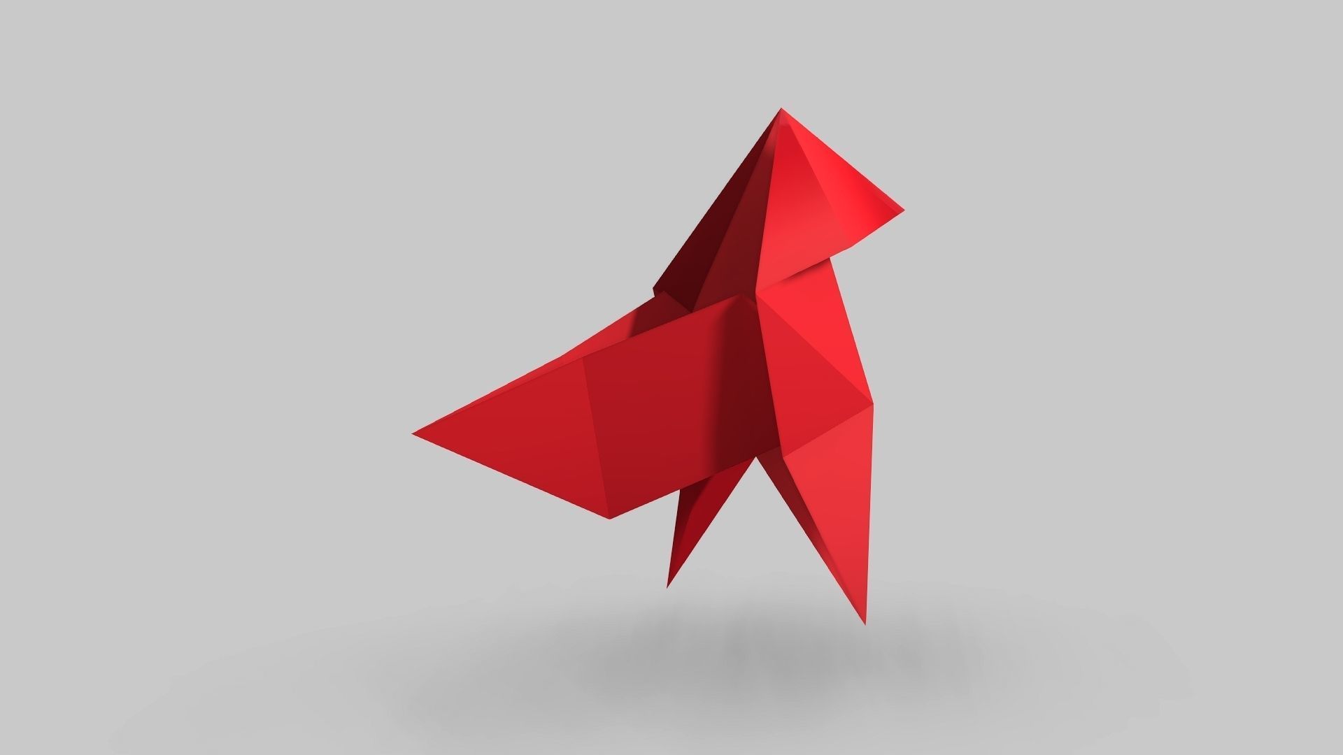 Money Heist  origami BIRD Low poly 3D model Low-poly 3D model_10
