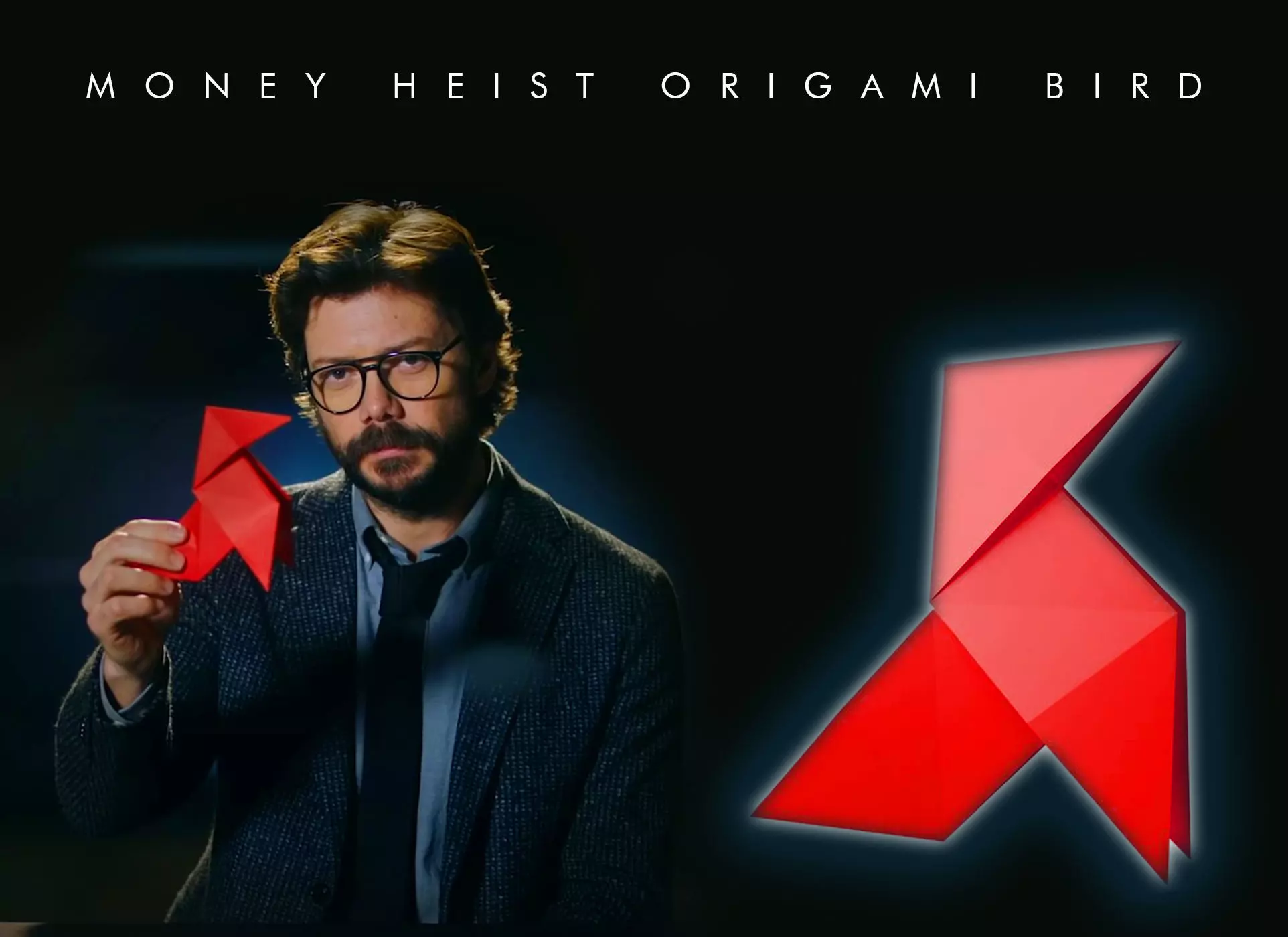 Money Heist  origami BIRD Low poly 3D model Low-poly 3D model_0