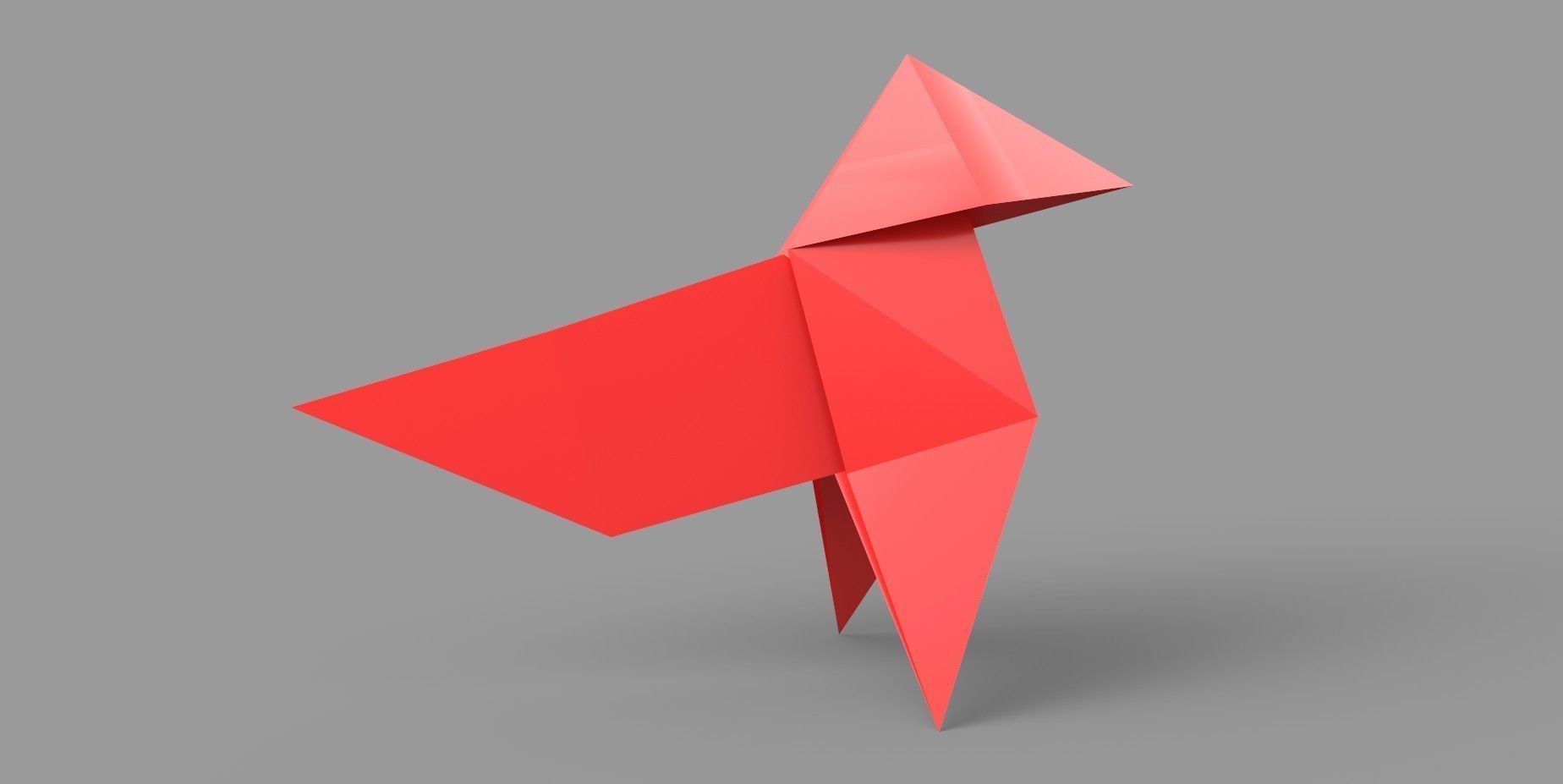 Money Heist  origami BIRD Low poly 3D model Low-poly 3D model_2