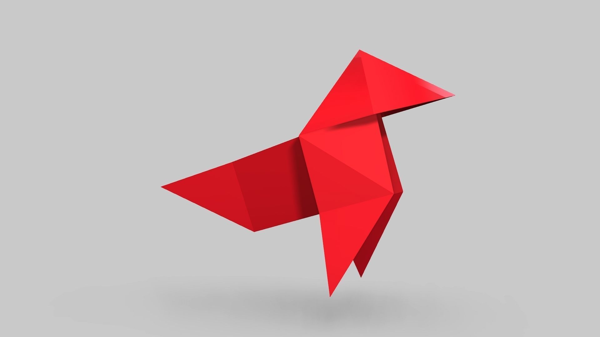 Money Heist  origami BIRD Low poly 3D model Low-poly 3D model_4