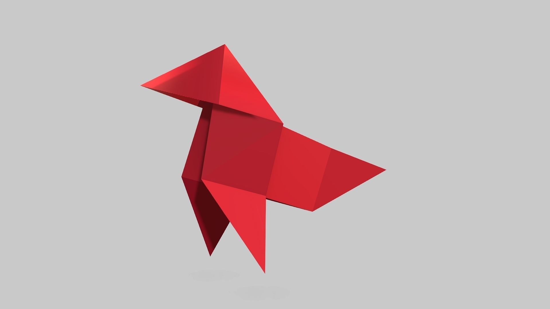 Money Heist  origami BIRD Low poly 3D model Low-poly 3D model_6