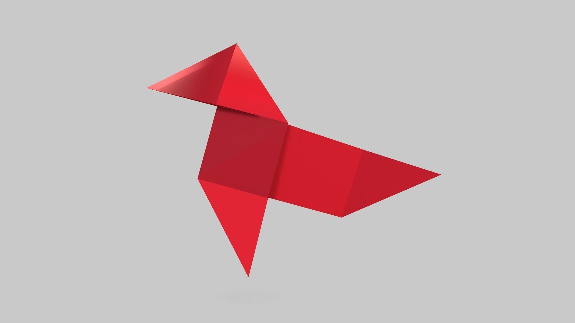 Money Heist  origami BIRD Low poly 3D model Low-poly 3D model_7