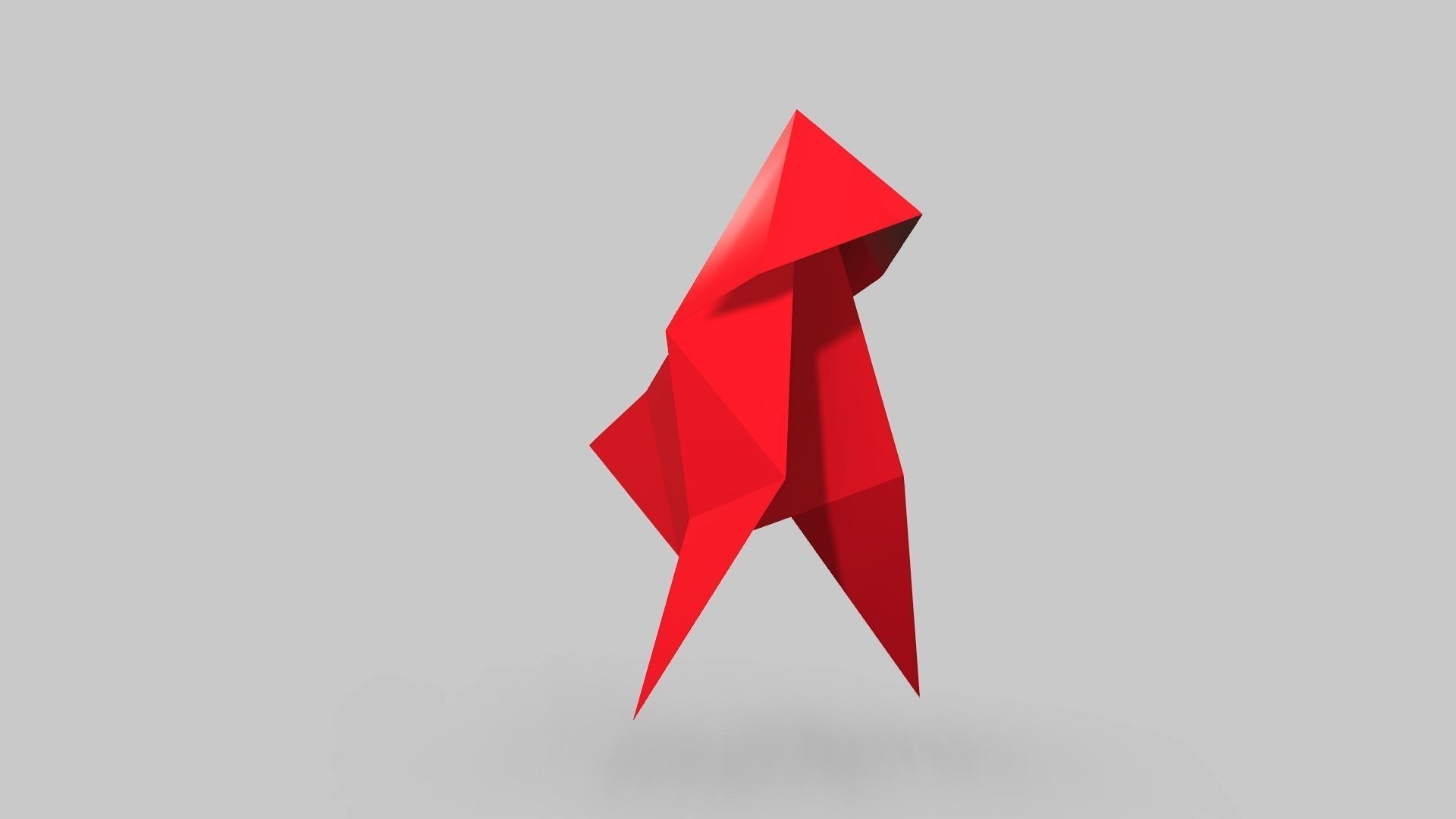 Money Heist  origami BIRD Low poly 3D model Low-poly 3D model_5