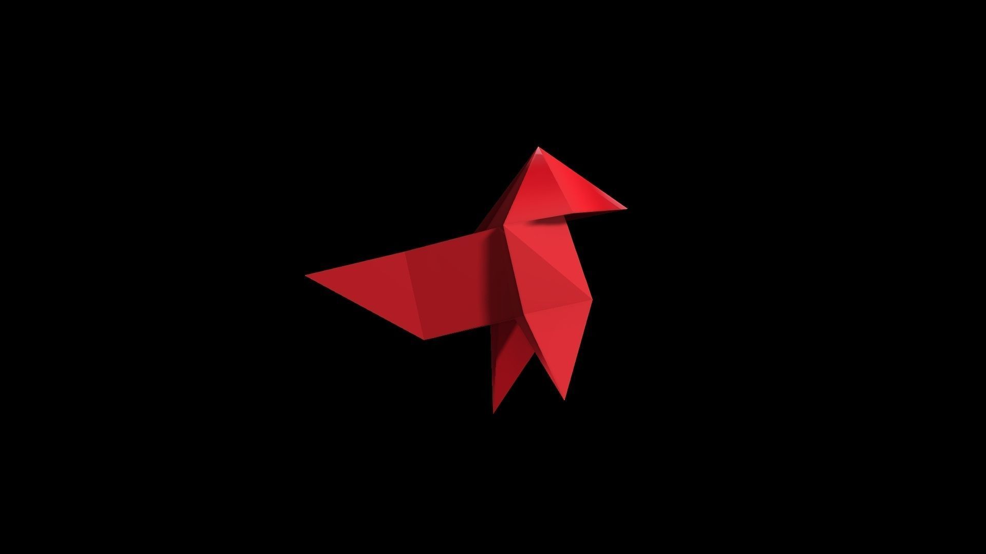 Money Heist  origami BIRD Low poly 3D model Low-poly 3D model_13