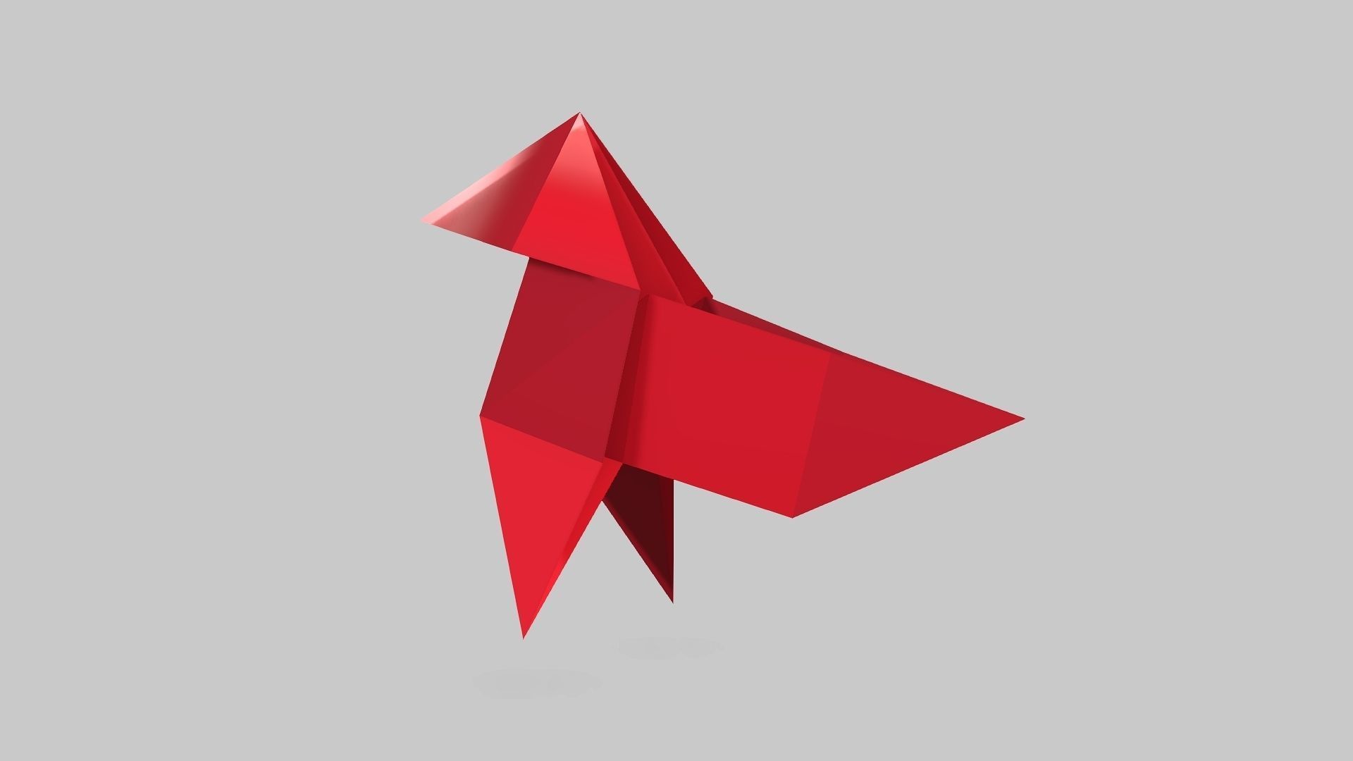 Money Heist  origami BIRD Low poly 3D model Low-poly 3D model_8