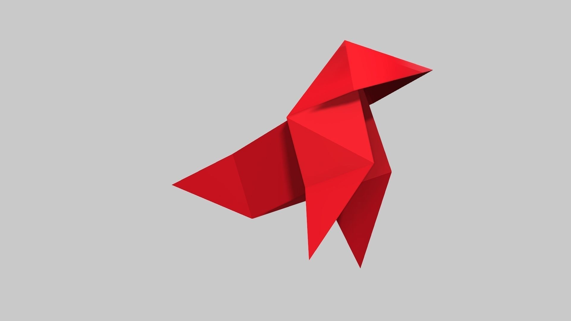 Money Heist  origami BIRD Low poly 3D model Low-poly 3D model_11
