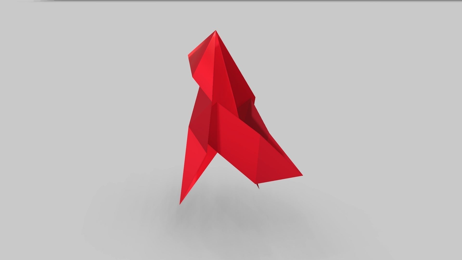 Money Heist  origami BIRD Low poly 3D model Low-poly 3D model_9