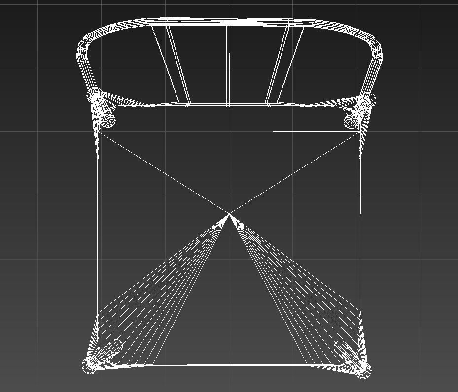 Metal dining chair with wooden seat 3D model_18