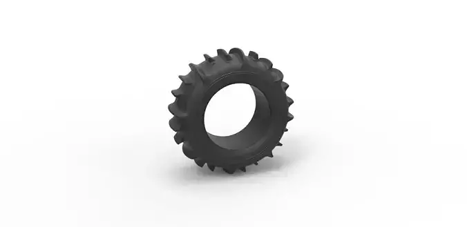 Dune buggy rear tire 3 Scale 1 to 10