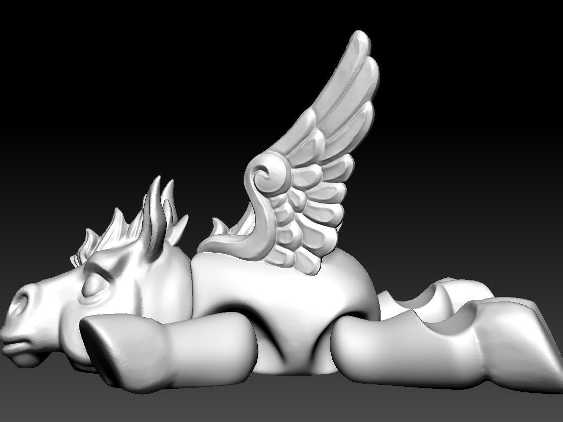 ARTICULATED PEGASUS - FLEXIBLE PEGASUS PHONE HOLDER 3D print model_10